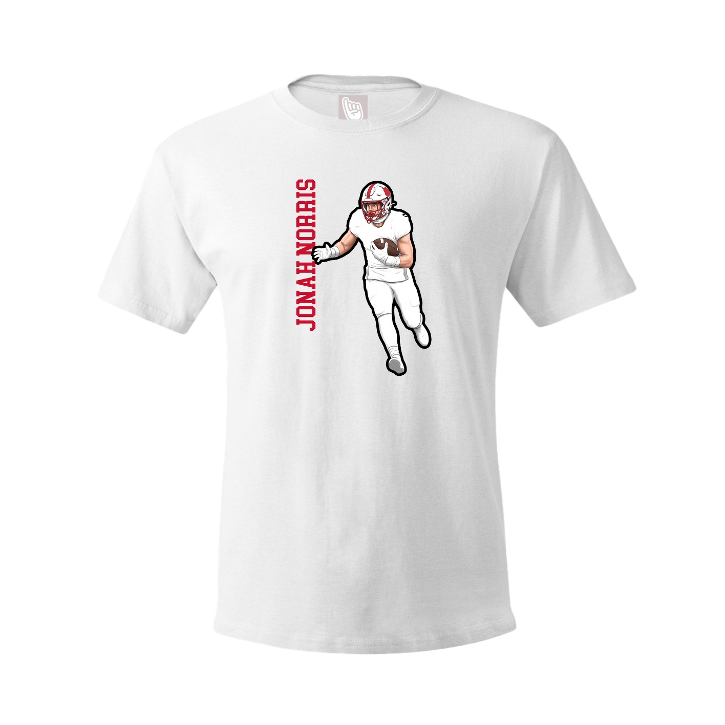 Tee — Name Vertical in White