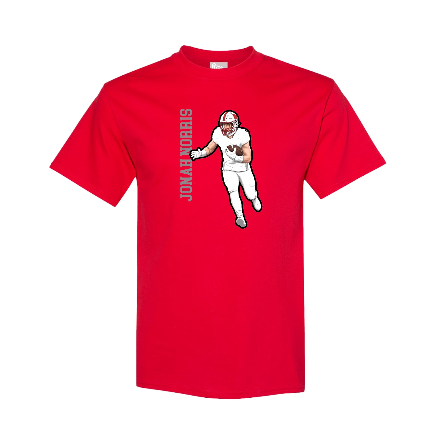 Youth Tee — Name Vertical in Red