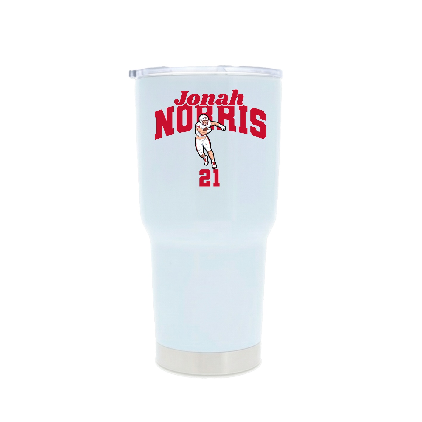 30oz Stainless Steel Tumbler — Signature Arch in White