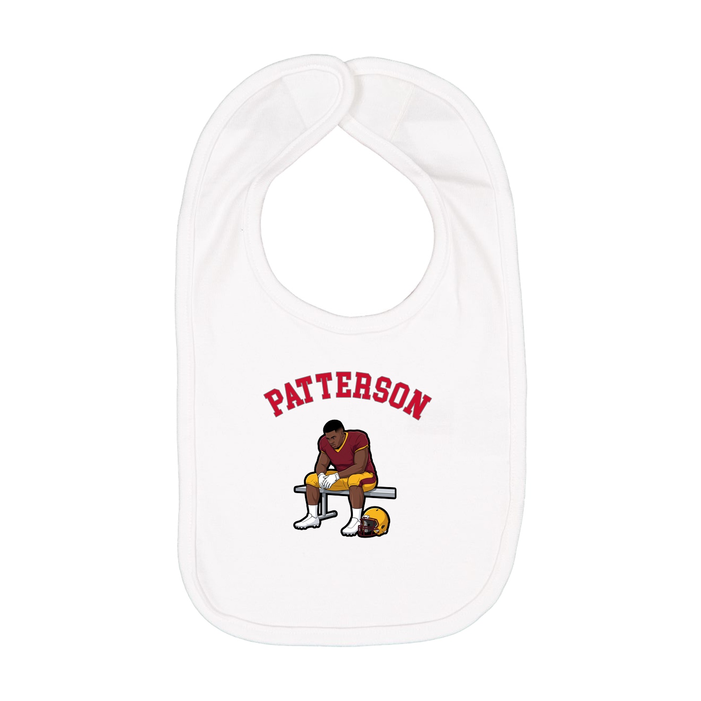 Infant Bib — Shirsey Arch in White