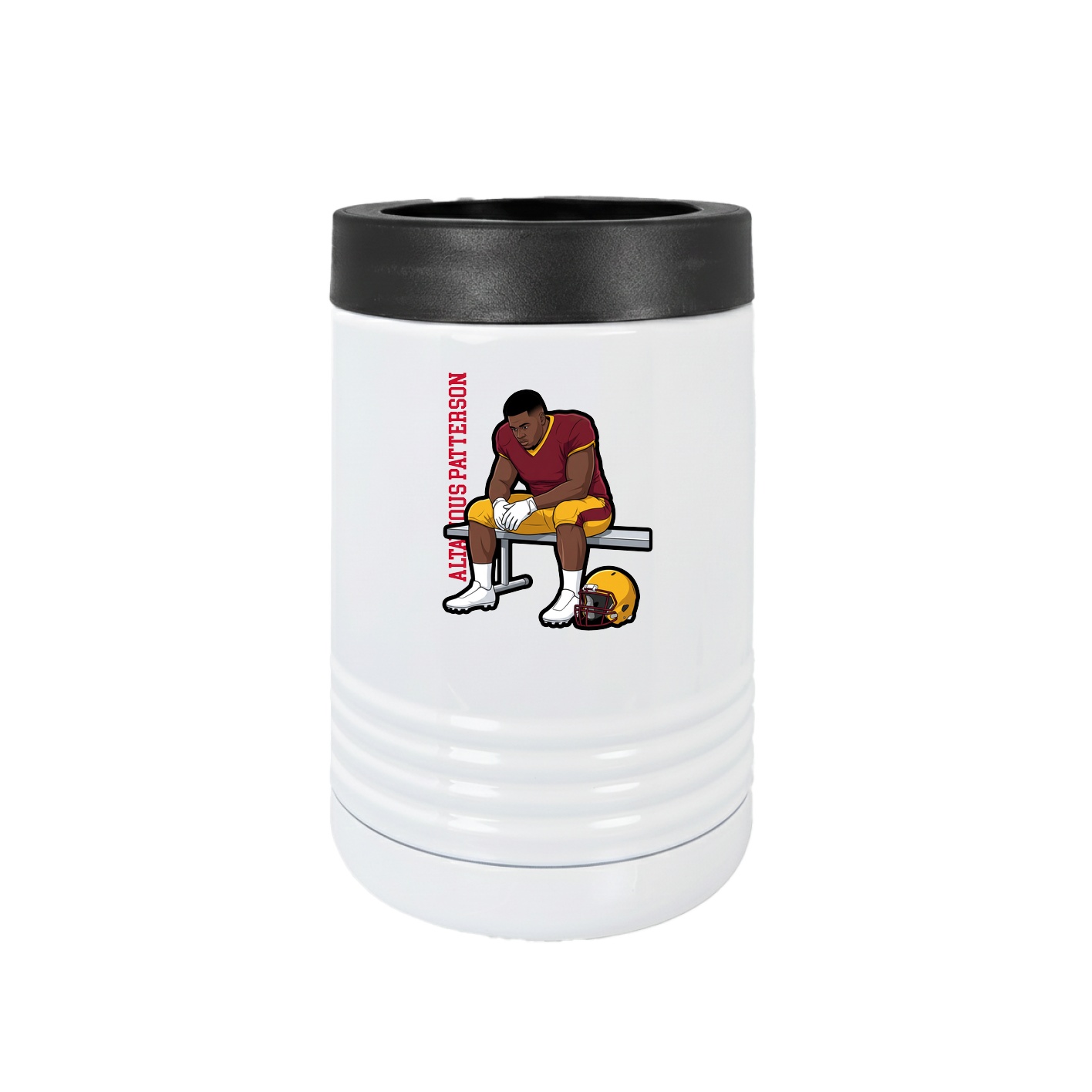Beverage Holder — Name Vertical in White