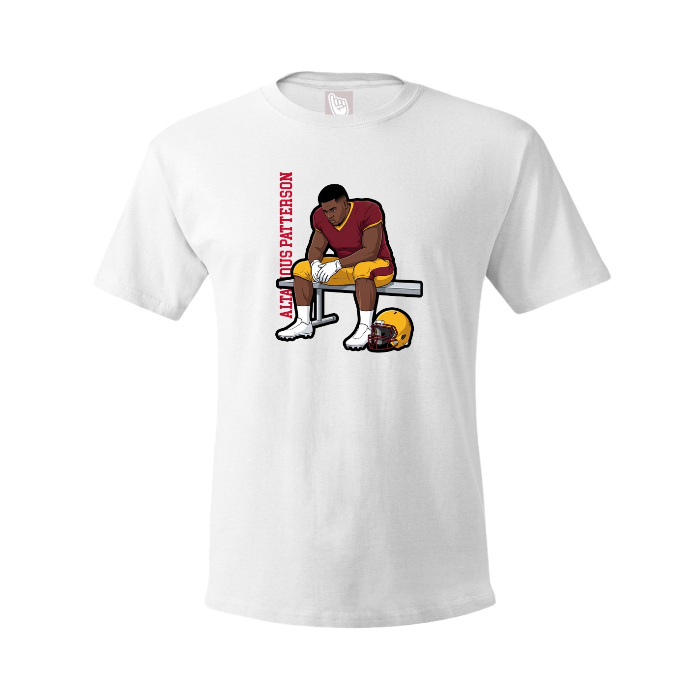 Tee — Name Vertical in White