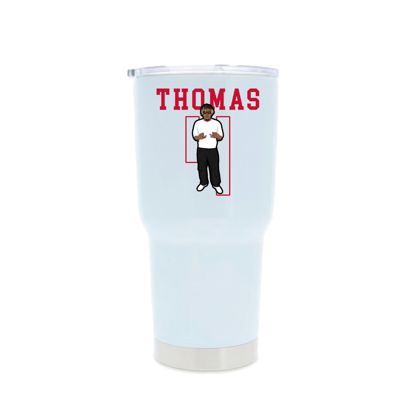 30oz Stainless Steel Tumbler — Shirsey in White