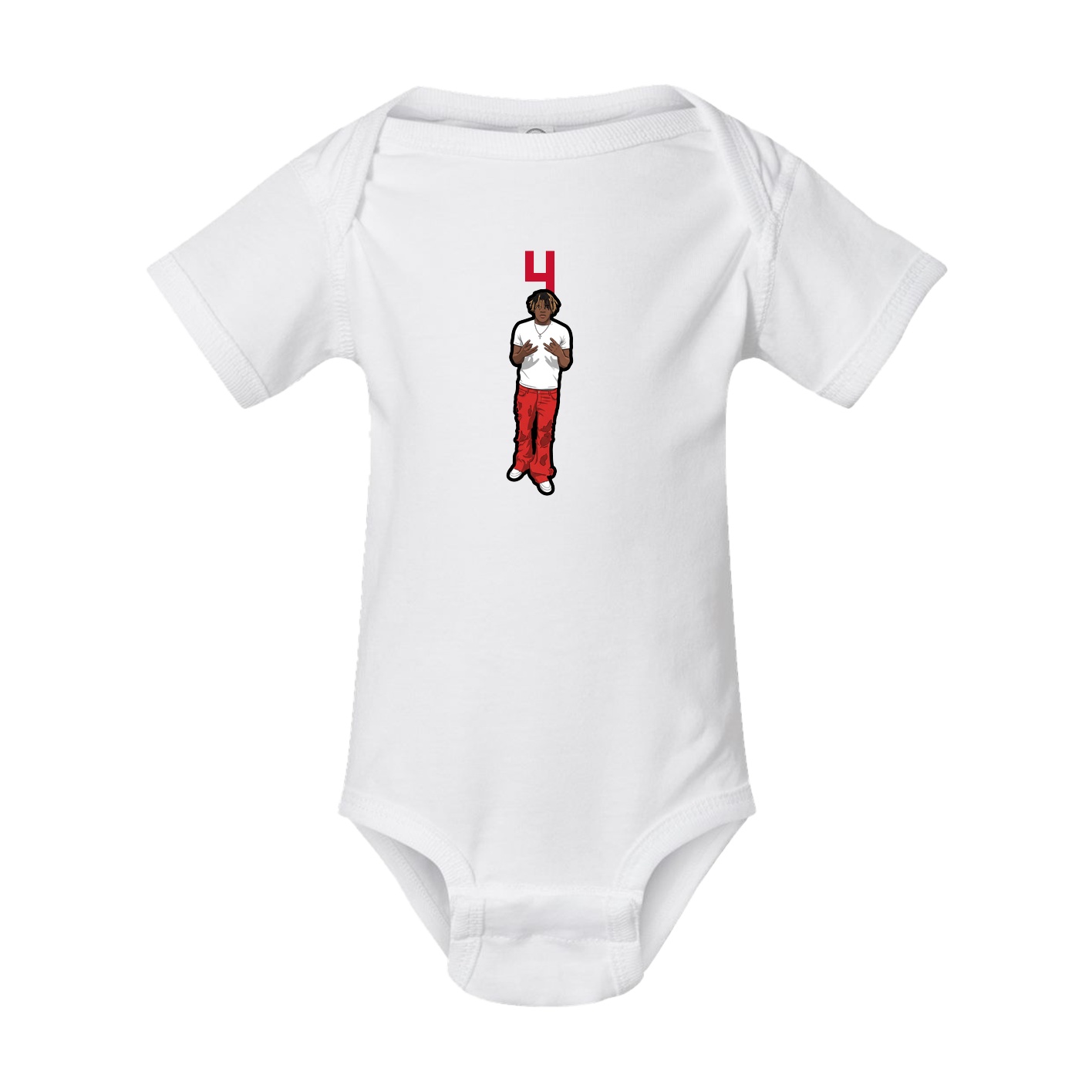 Baby Onesie — Number Top in White