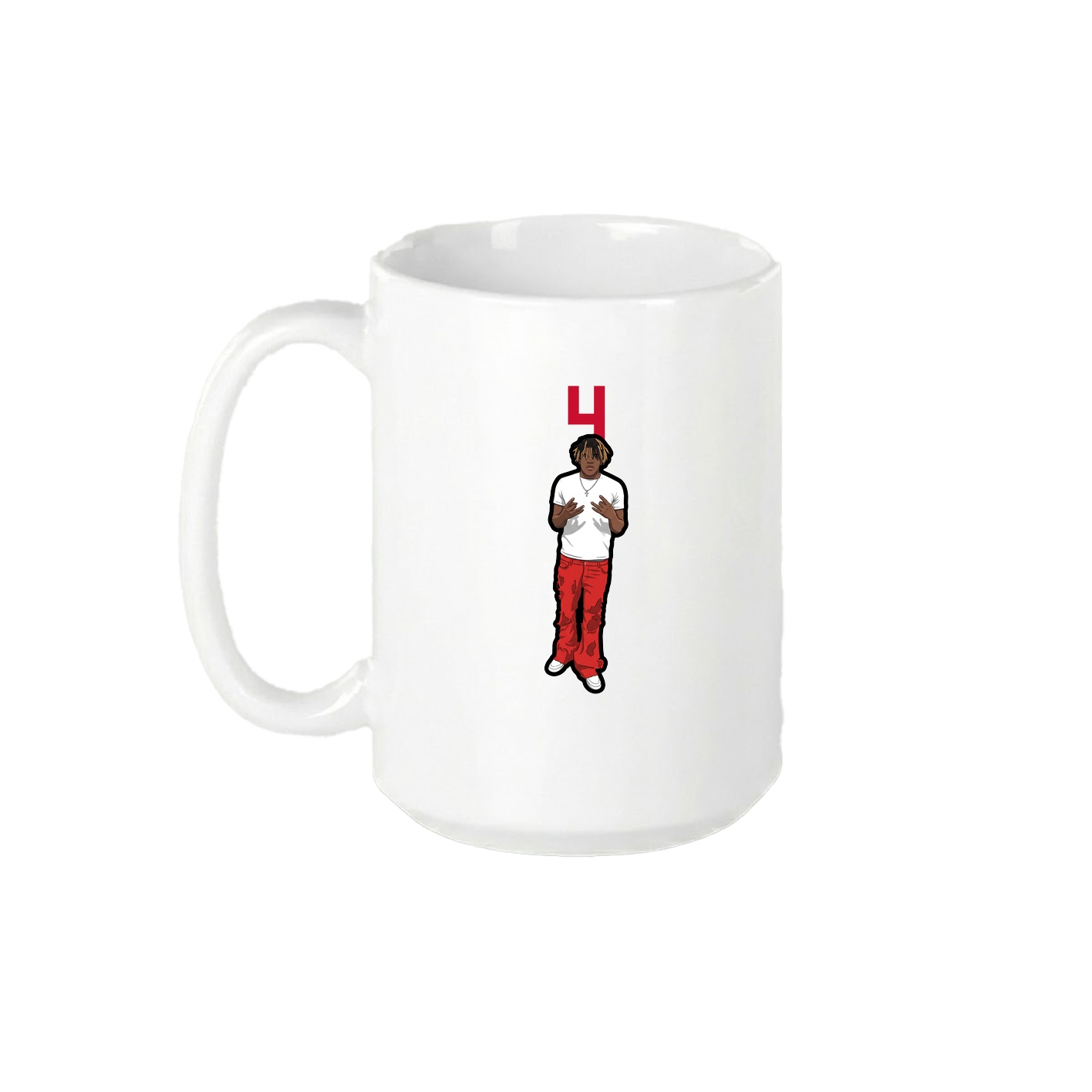 15oz Coffee Mug — Number Top in White