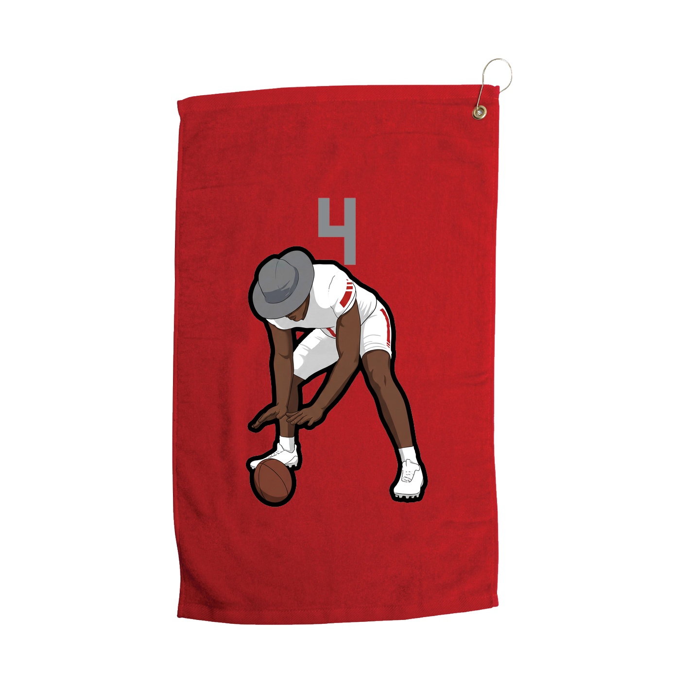 Golf Towel — Number Top in Red