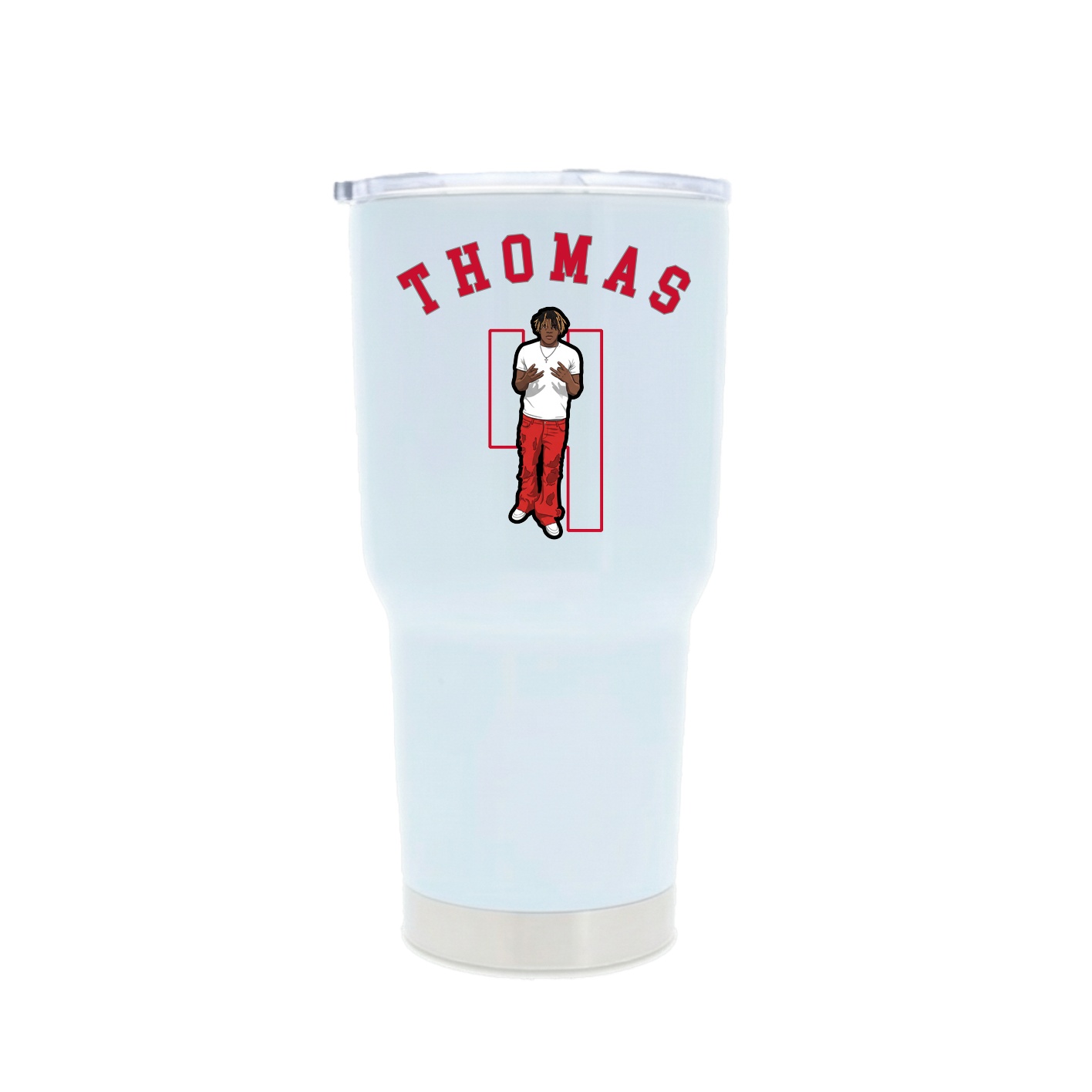 30oz Stainless Steel Tumbler — Shirsey Arch in White