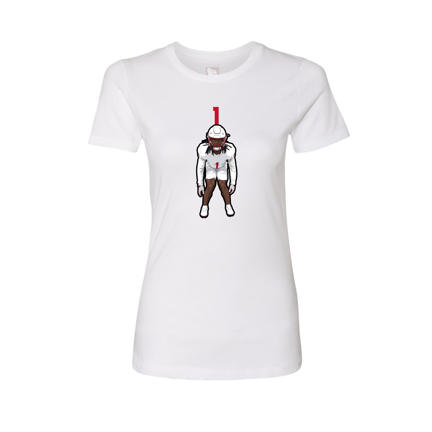 Fitted Women's Tee — Number Top in White