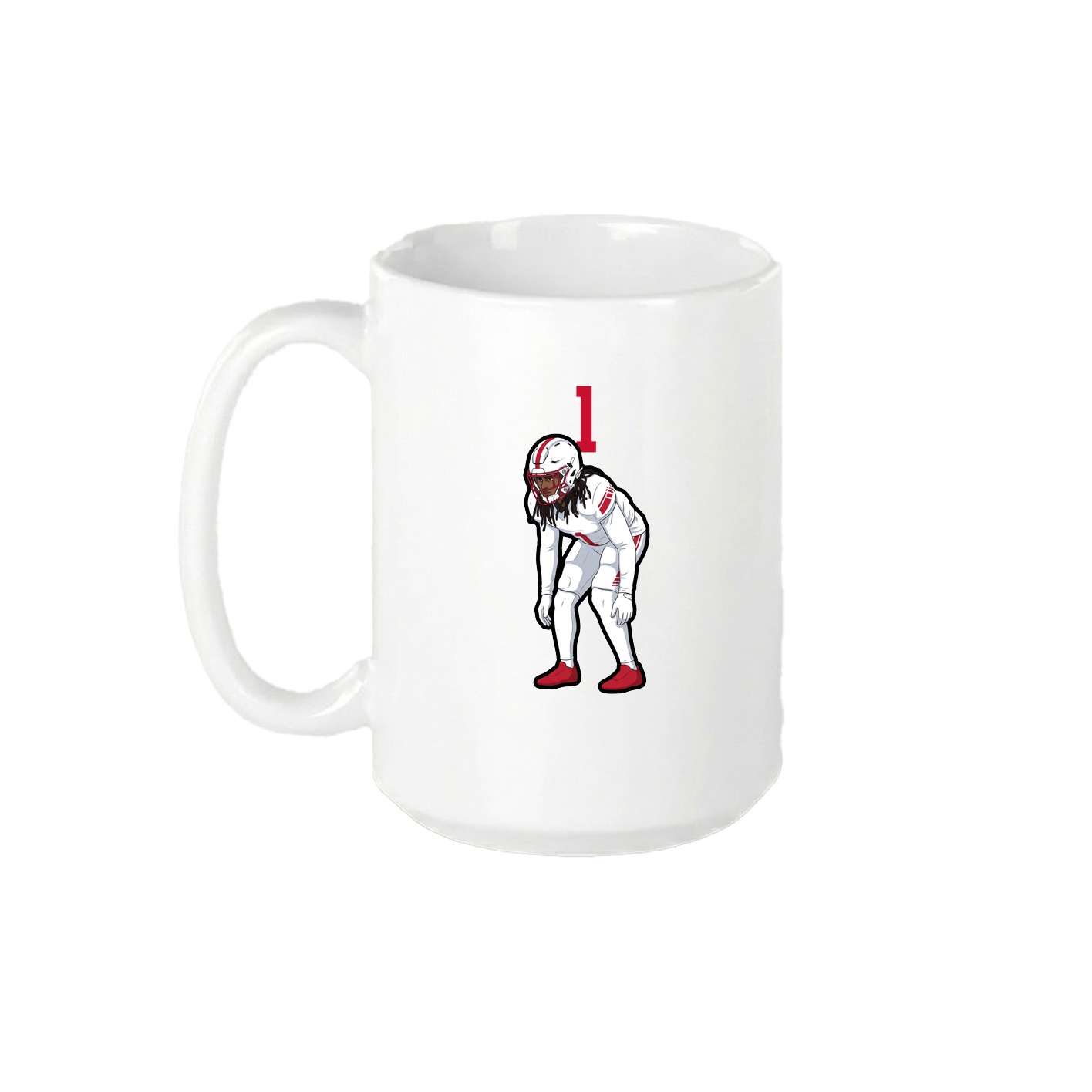 15oz Coffee Mug — Number Top in White
