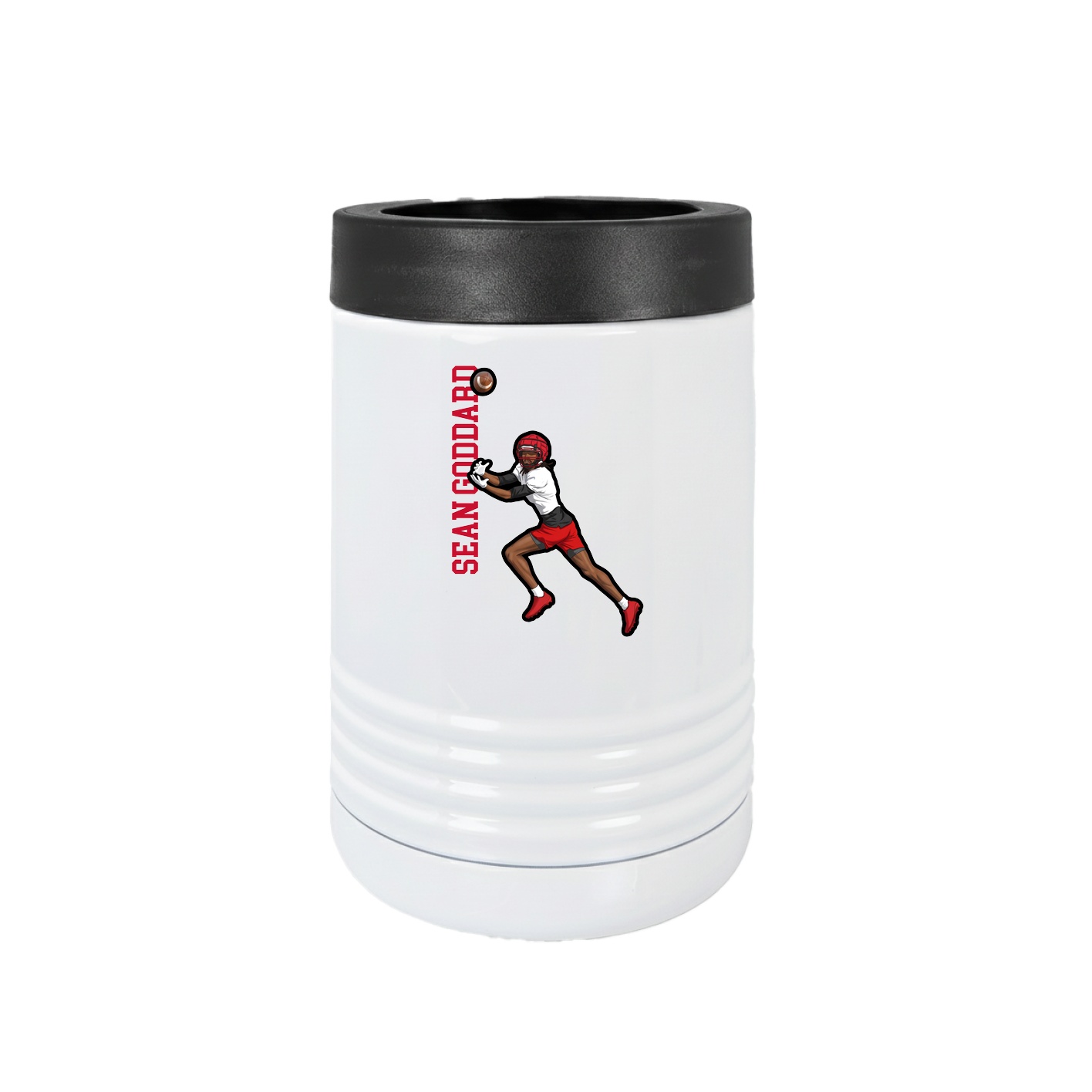Beverage Holder — Name Vertical in White