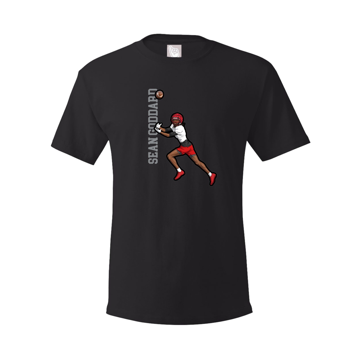 Youth Tee — Name Vertical in Black