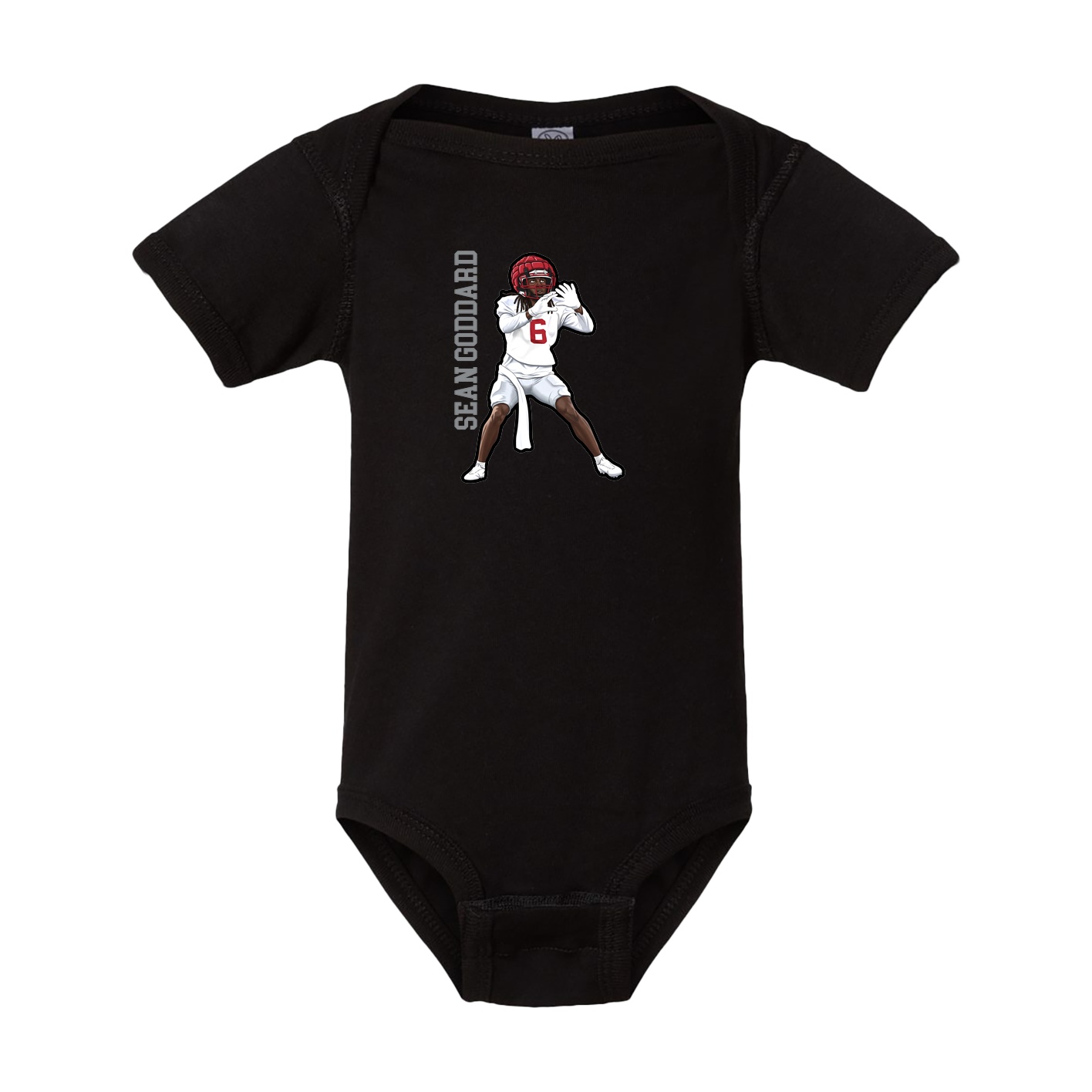 Baby Onesie — Name Vertical in Black