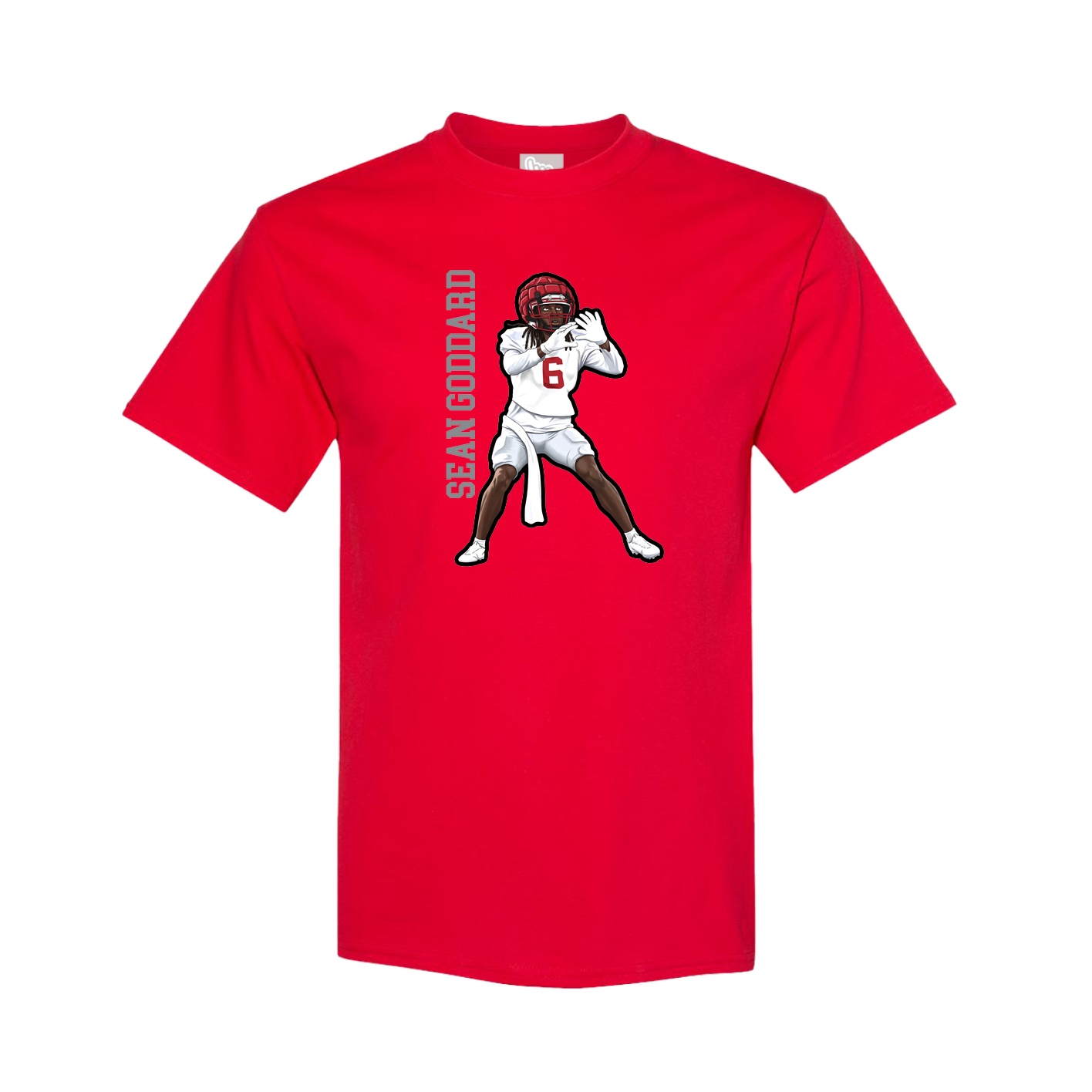 Youth Tee — Name Vertical in Red