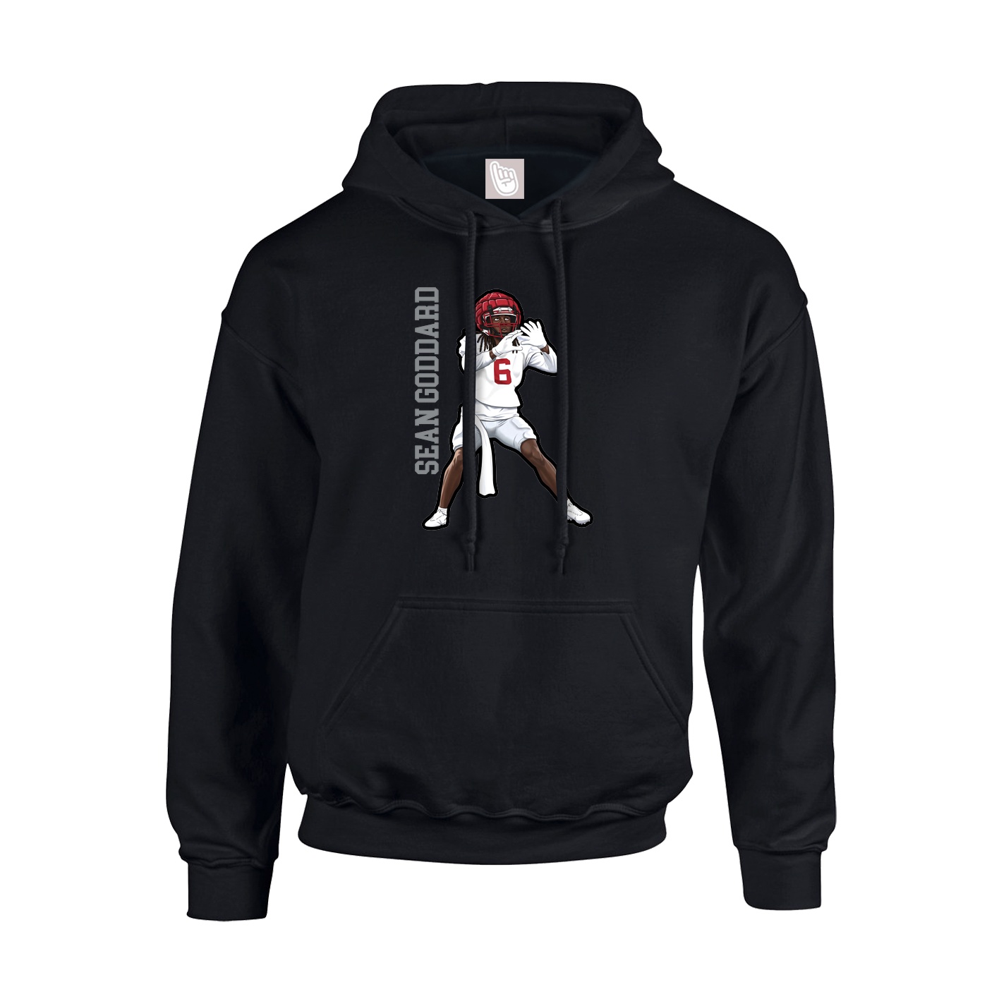 Hoodie — Name Vertical in Black