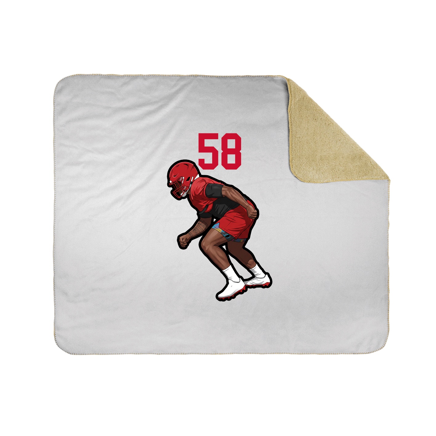 Throw Blanket — Number Top in White