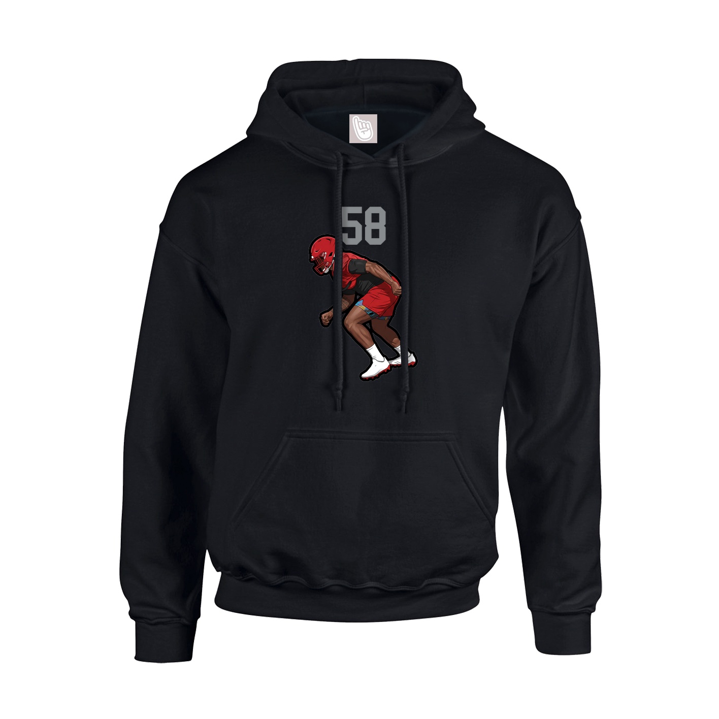 Youth Hoodie — Number Top in Black