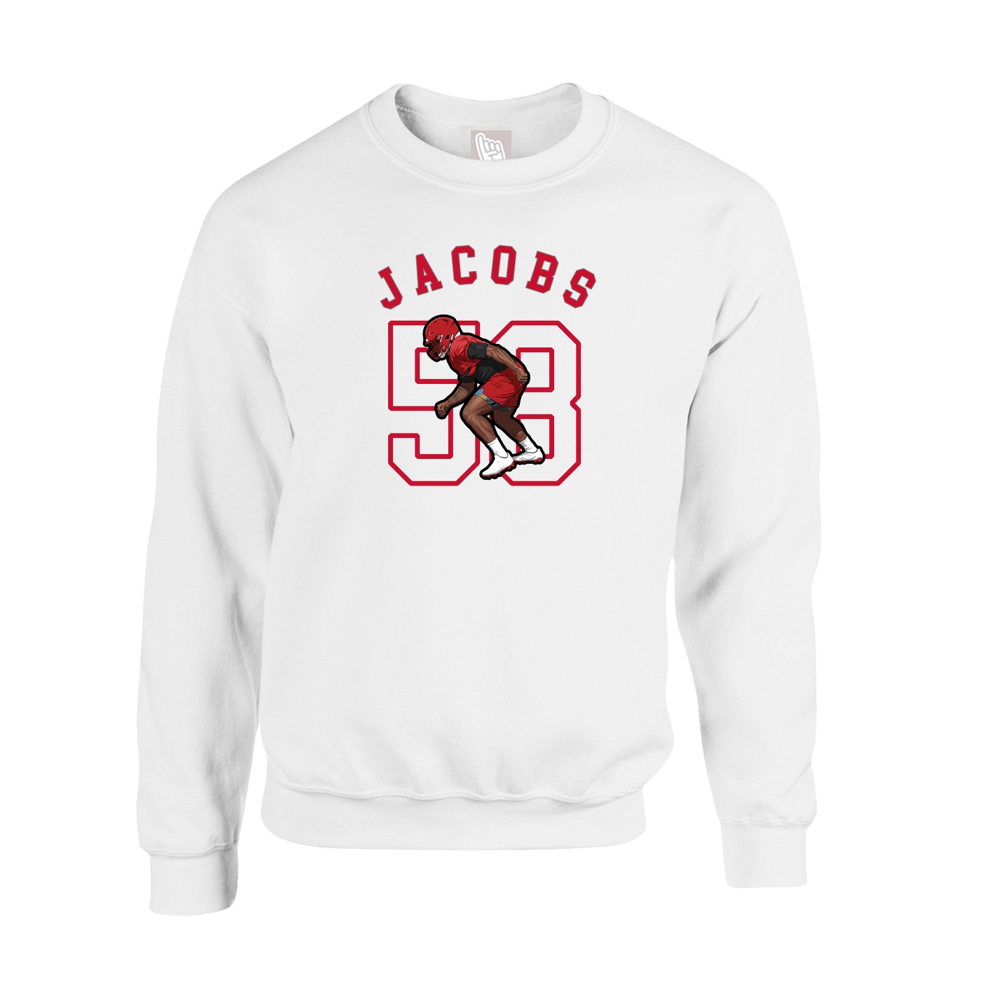 Fleece Crew — Shirsey Arch in White