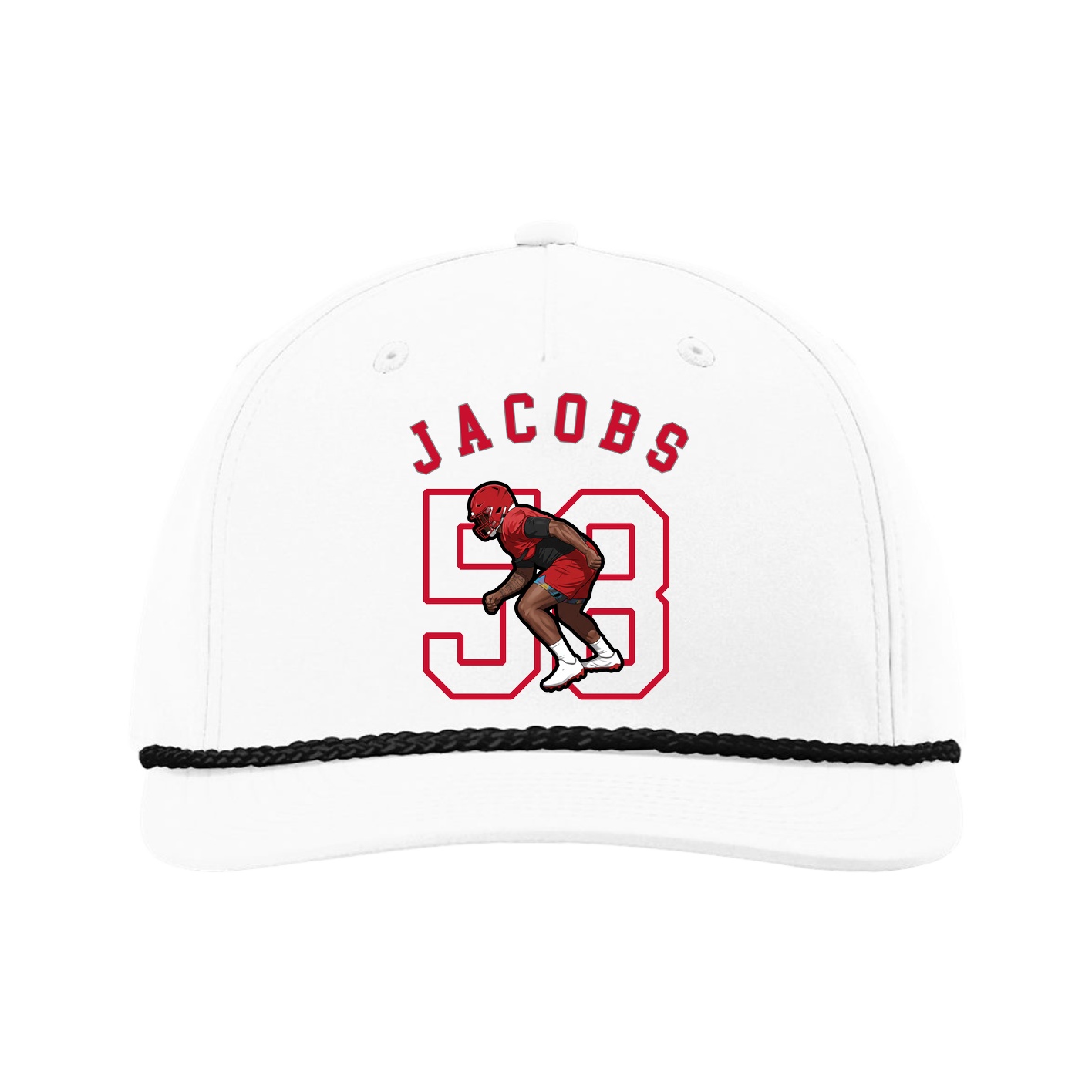 Five-Panel Classic Rope Cap — Shirsey Arch in White