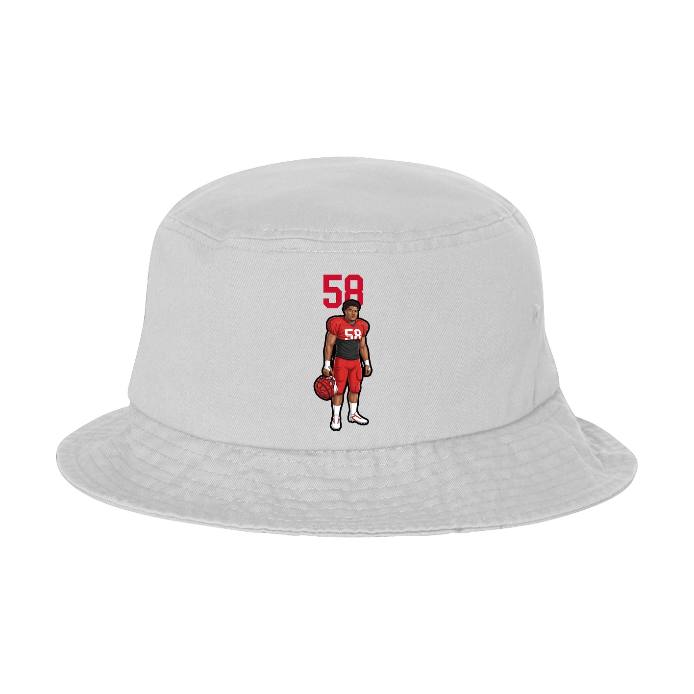 Bucket Cap — Number Top in White