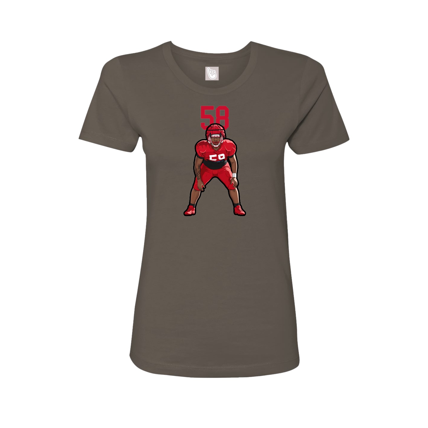 Womens Tee — Number Top in Grey