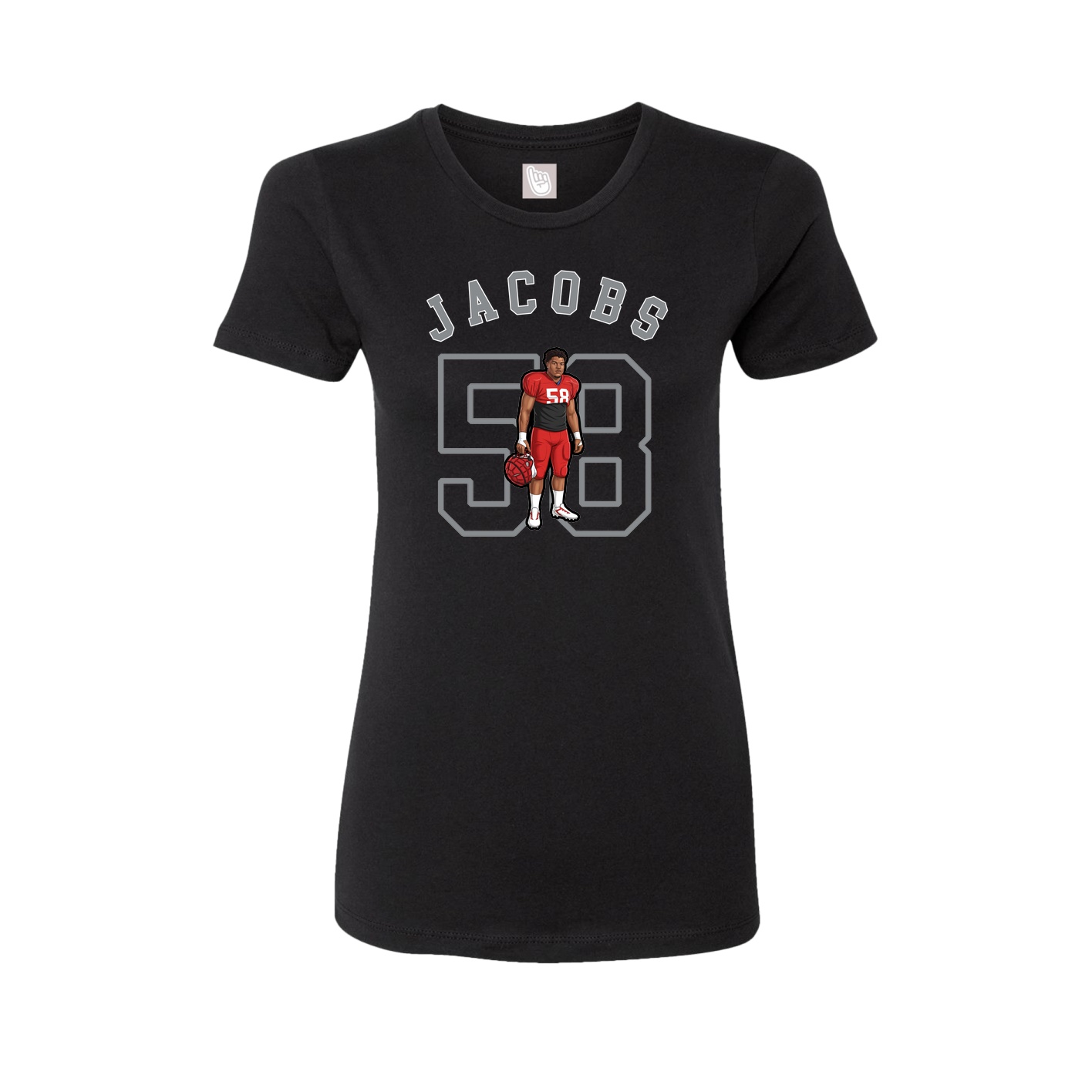 Fitted Women's Tee — Shirsey Arch in Black