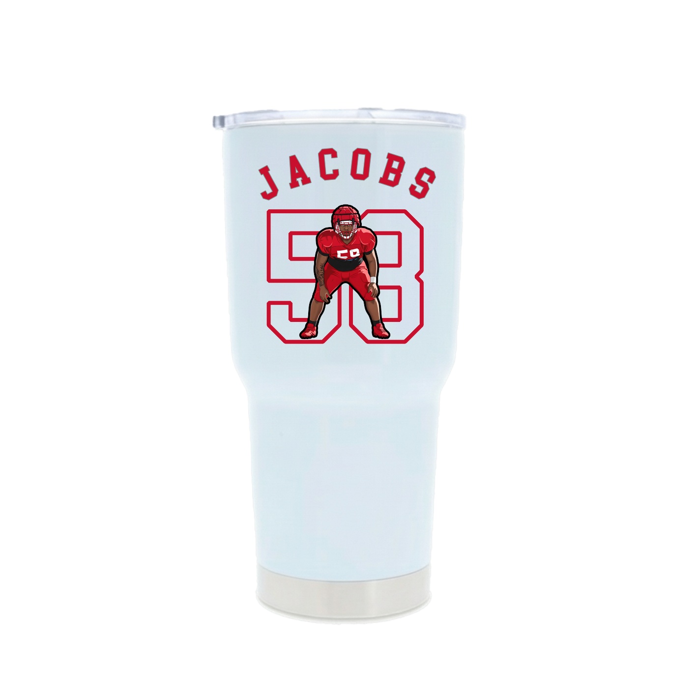 30oz Stainless Steel Tumbler — Shirsey Arch in White