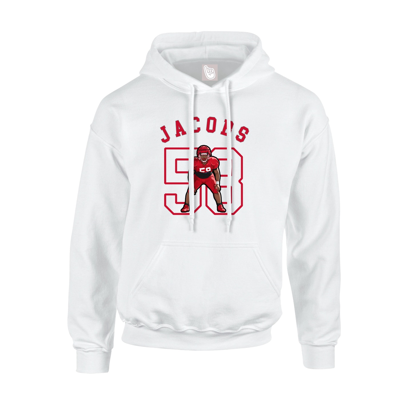 Youth Hoodie — Shirsey Arch in White
