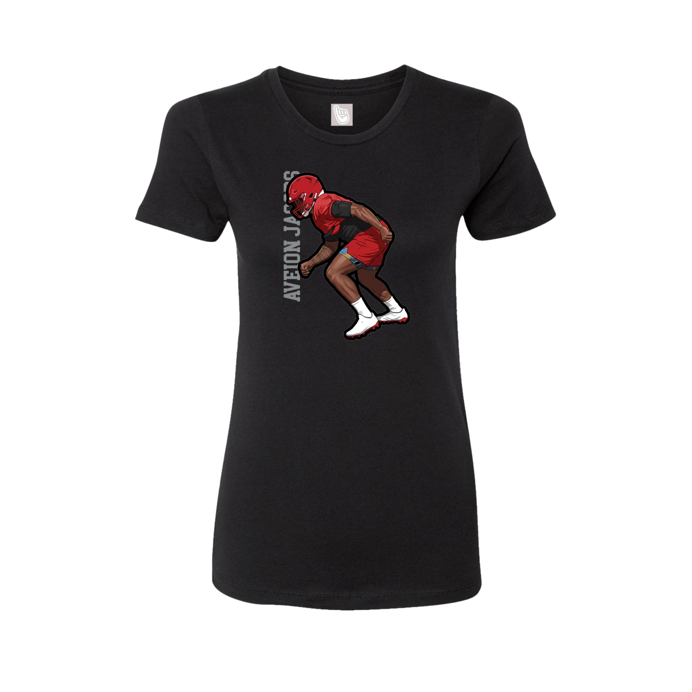 Womens Tee — Name Vertical in Black