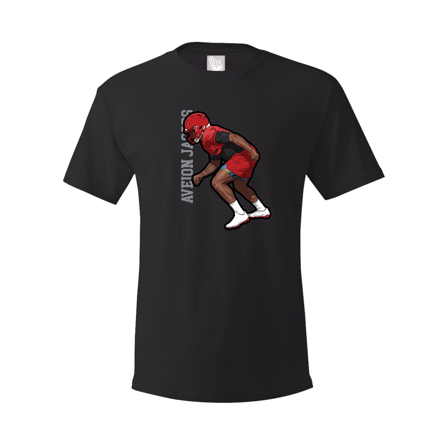 Youth Tee — Name Vertical in Black