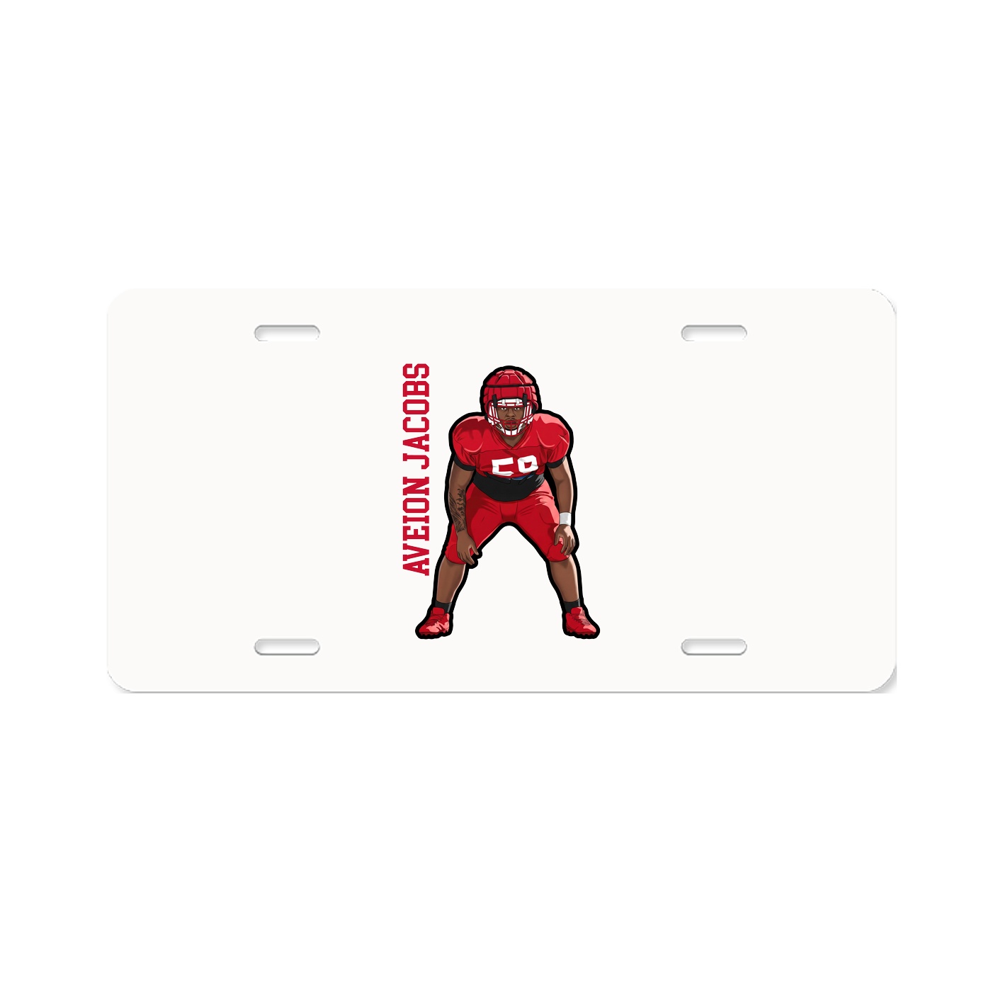License Plate — Name Vertical in Classic