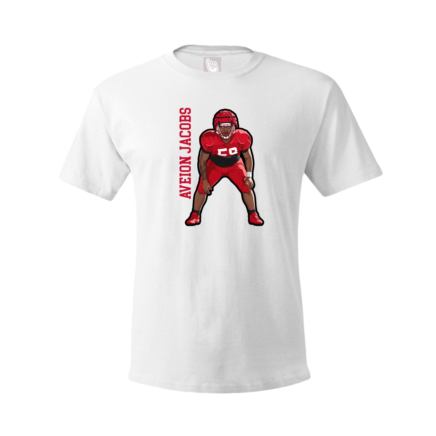 Tee — Name Vertical in White