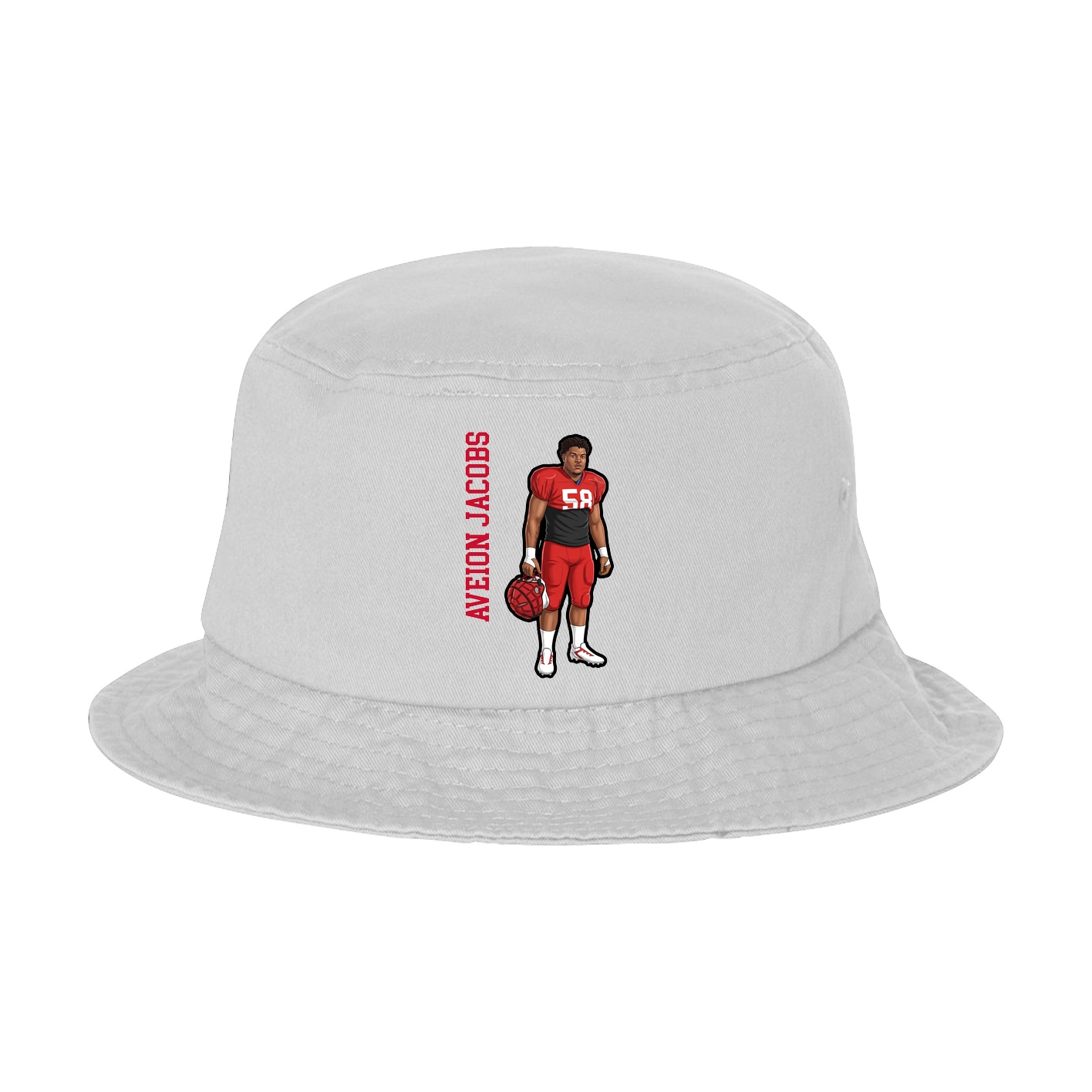 Bucket Cap — Name Vertical in White