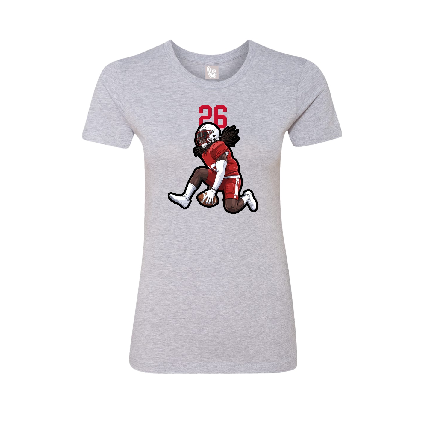 Womens Tee — Number Top in Grey