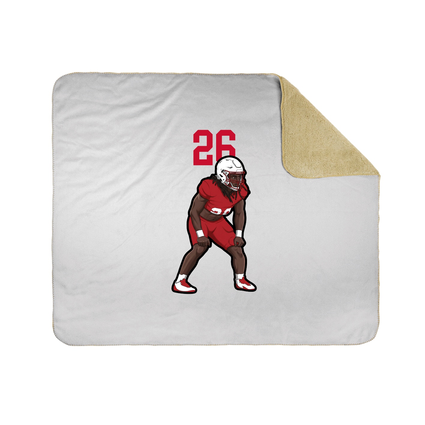 Throw Blanket — Number Top in White