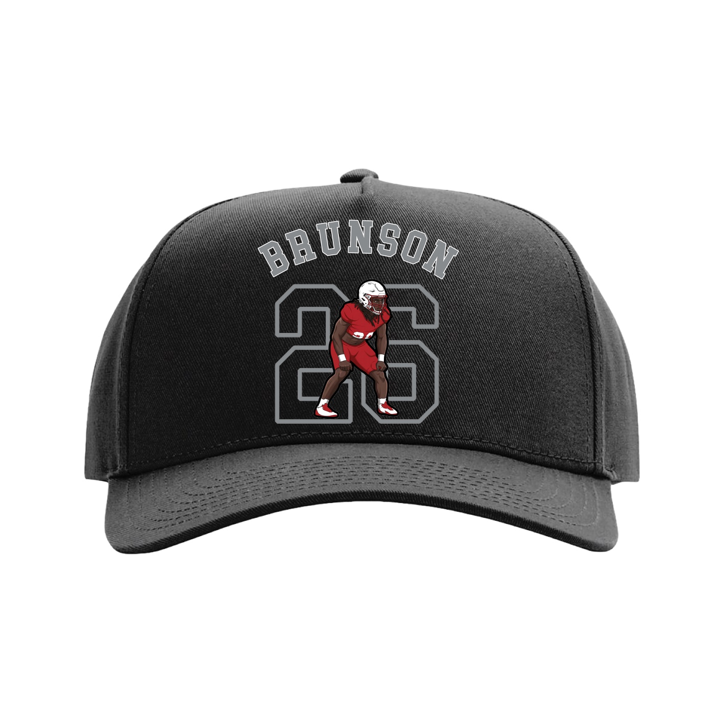 Full Fabric Five-Panel Champ Cap — Shirsey Arch in Black