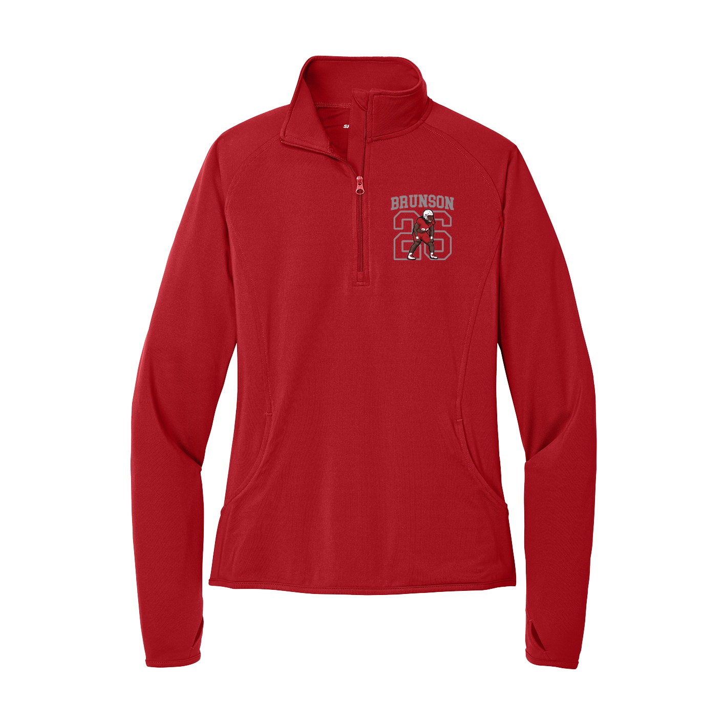 Women's Q-Zip Pullover — Shirsey in Red