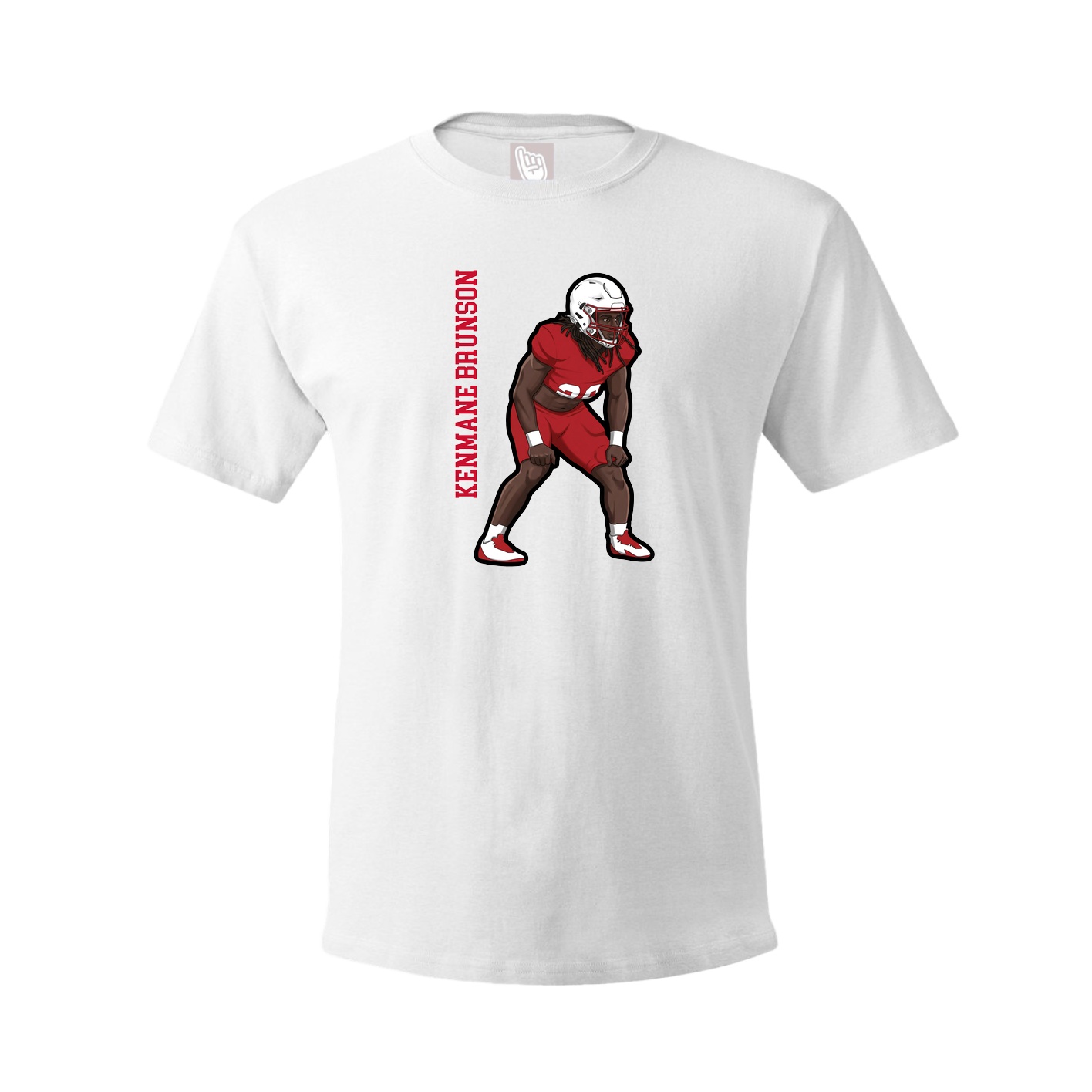Youth Tee — Name Vertical in White