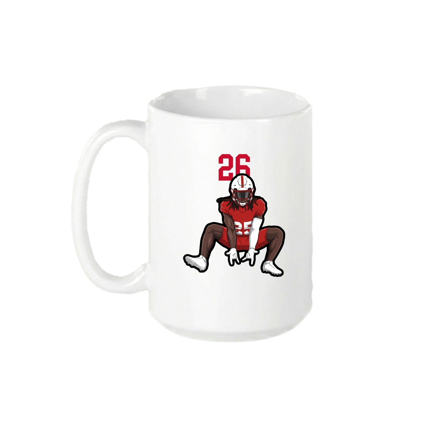 15oz Coffee Mug — Number Top in White