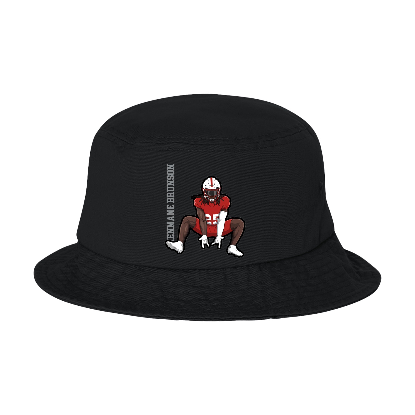 Bucket Cap — Name Vertical in Black