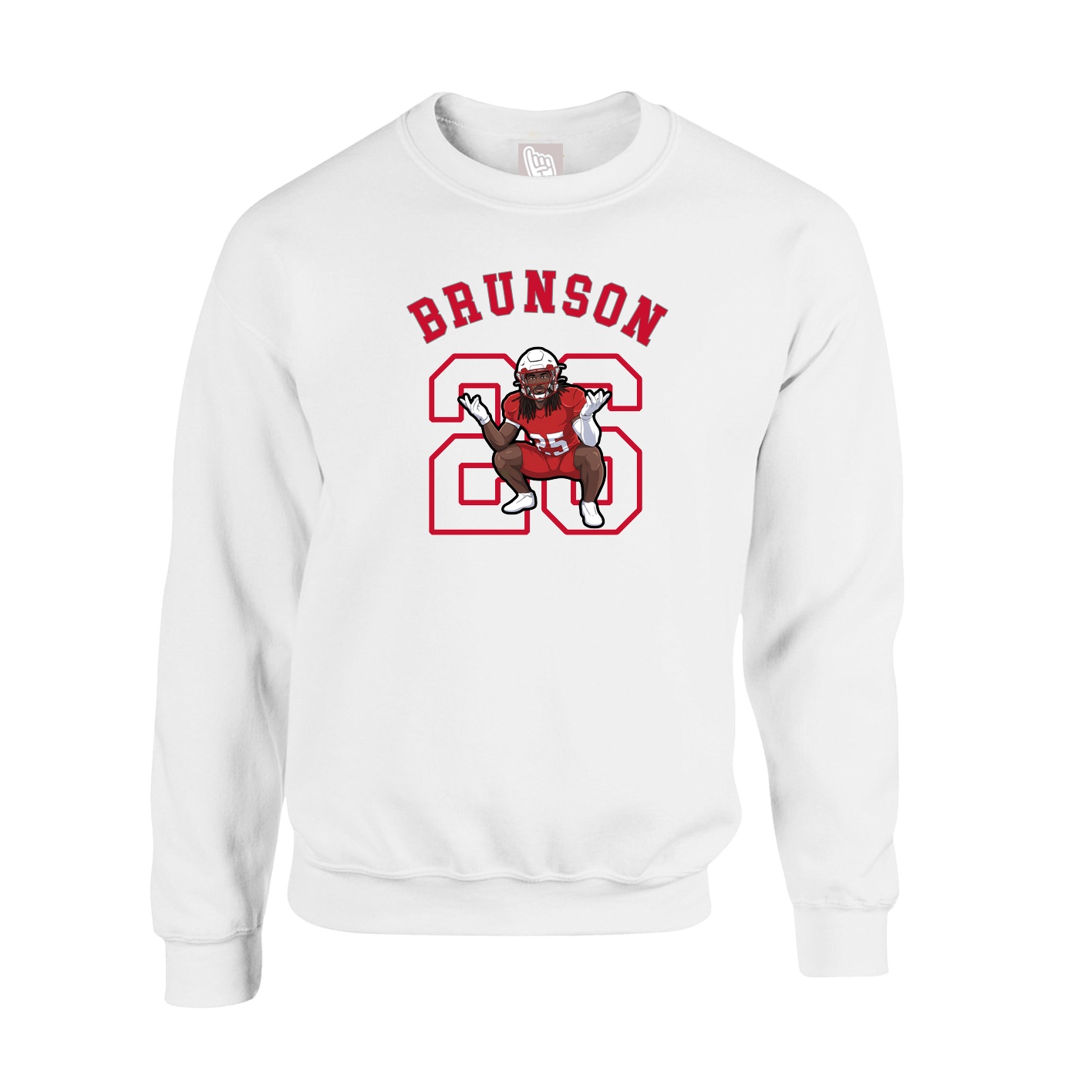 Fleece Crew — Shirsey Arch in White