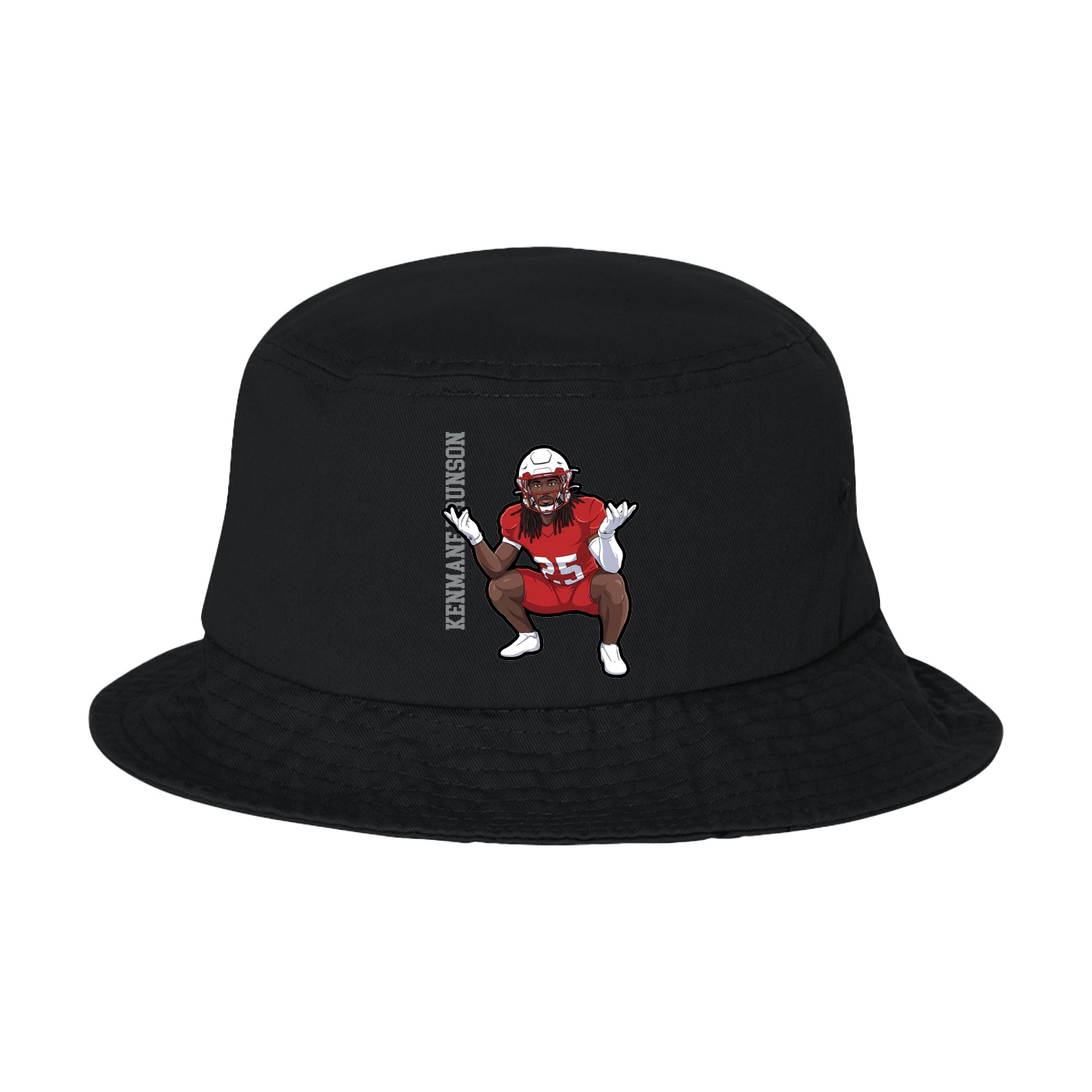 Bucket Cap — Name Vertical in Black