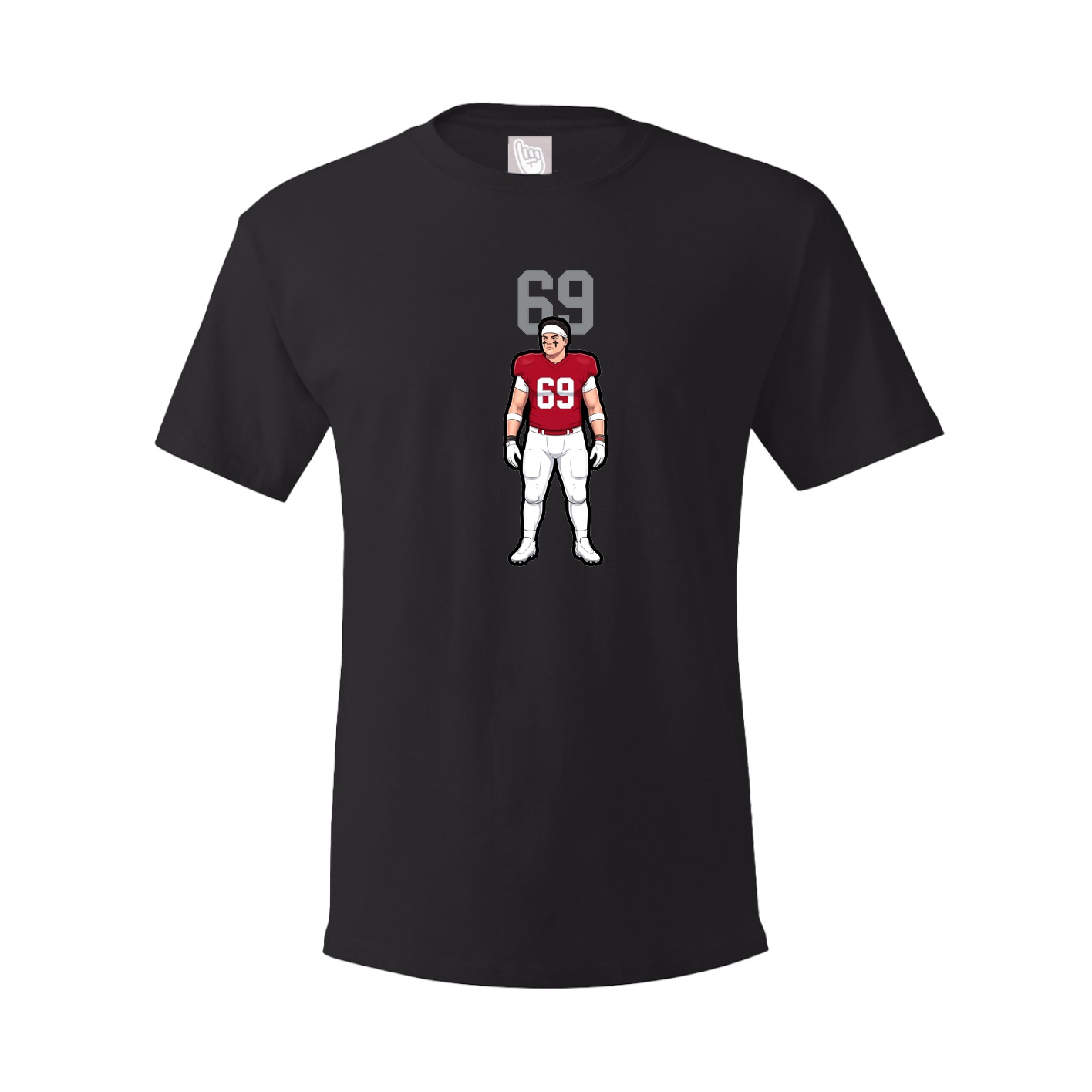Youth Tee — Number Top in Black
