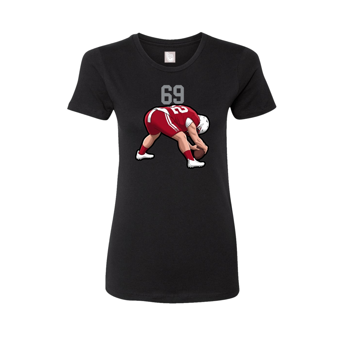 Womens Tee — Number Top in Black
