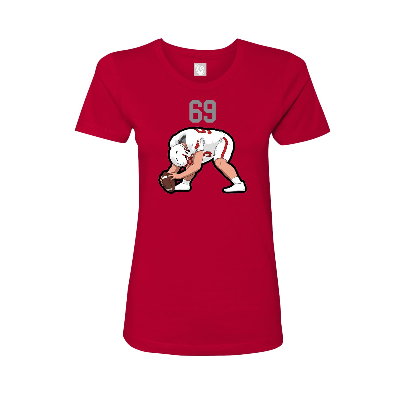Womens Tee — Number Top in Red