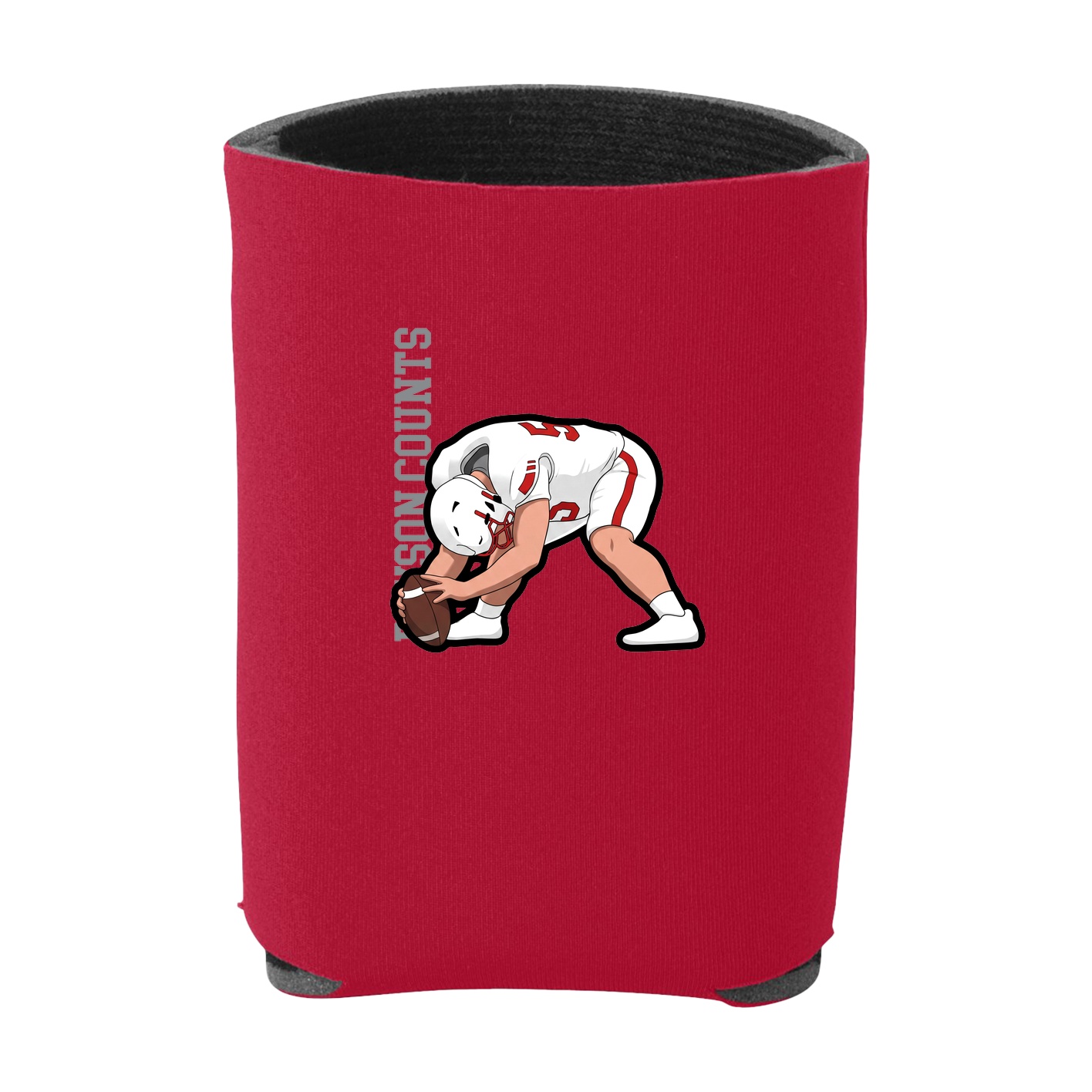 Can Holder — Name Vertical in Red