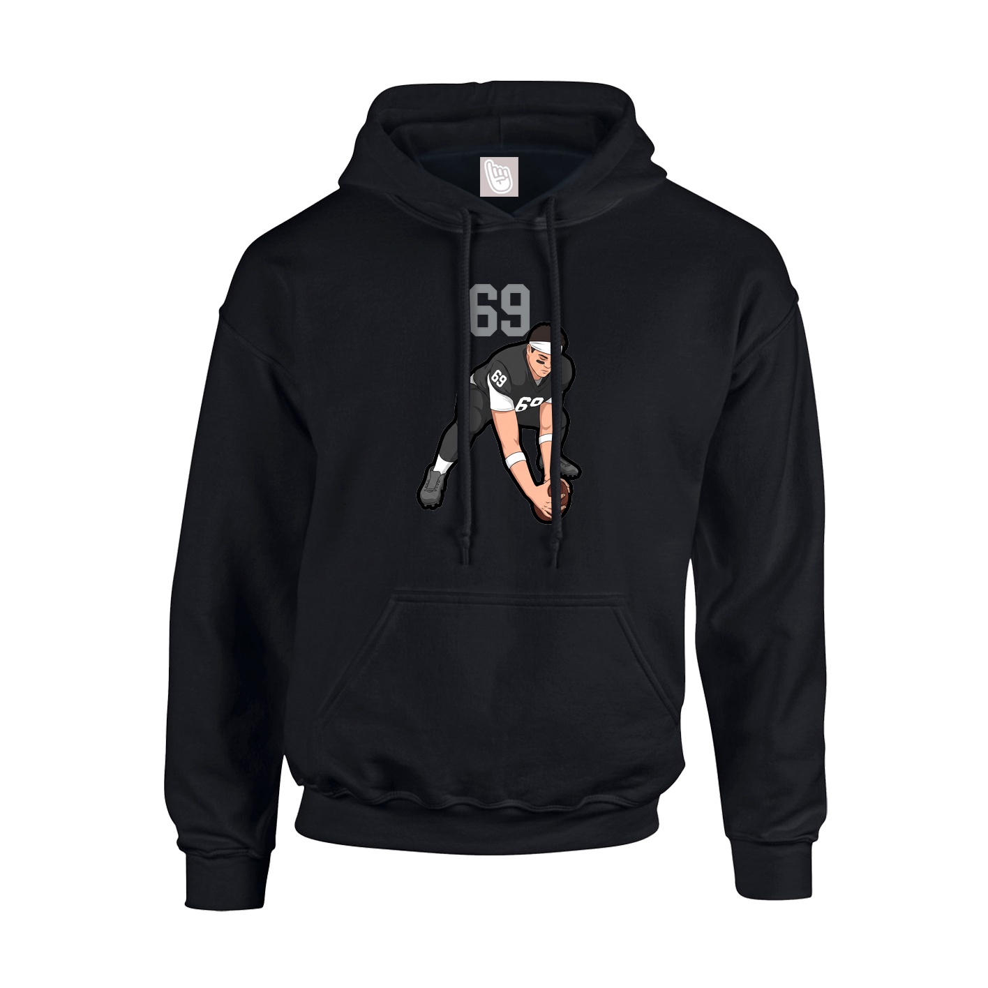 Hoodie — Number Top in Black