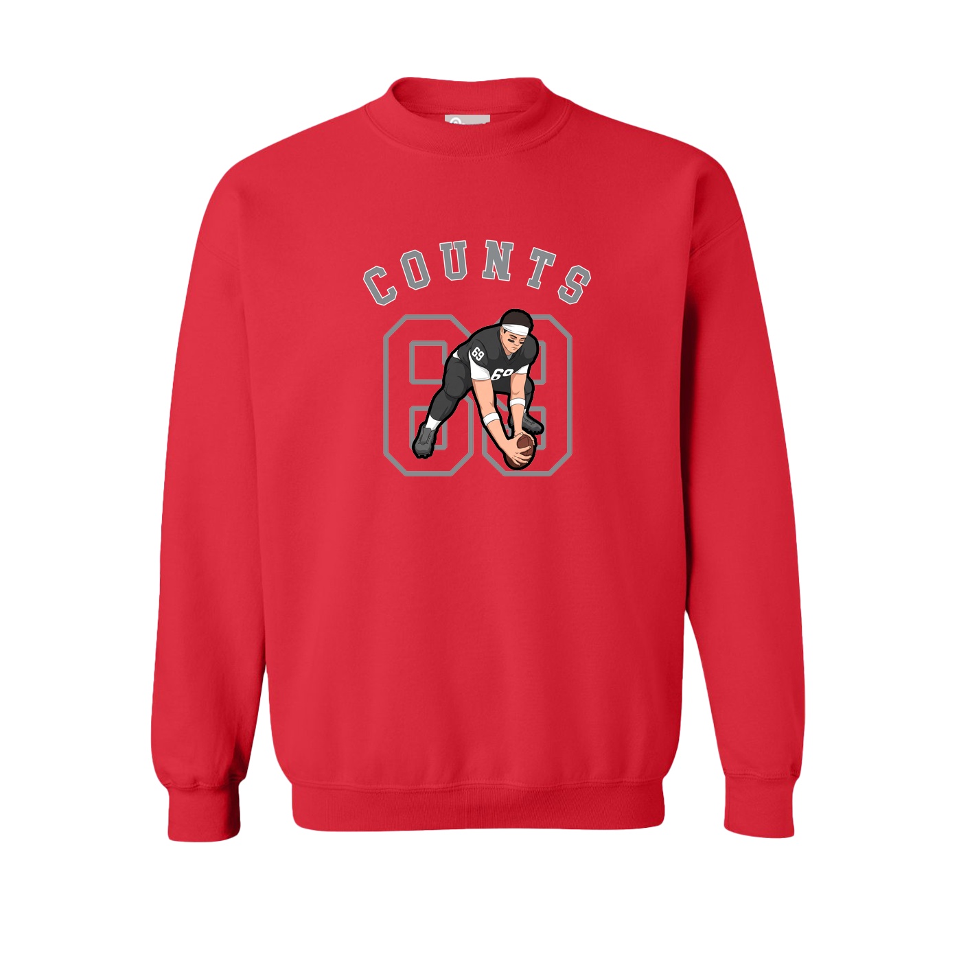 Fleece Crew — Shirsey Arch in Red