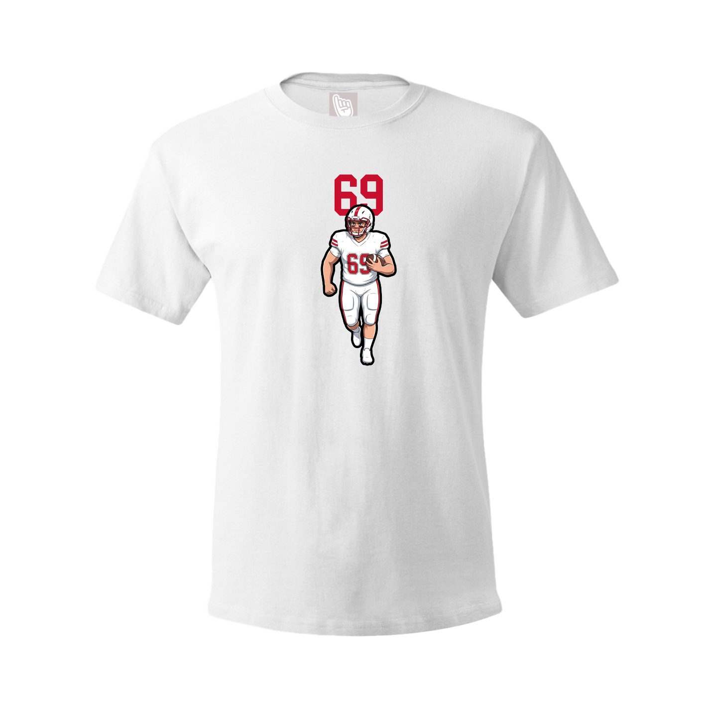Youth Tee — Number Top in White