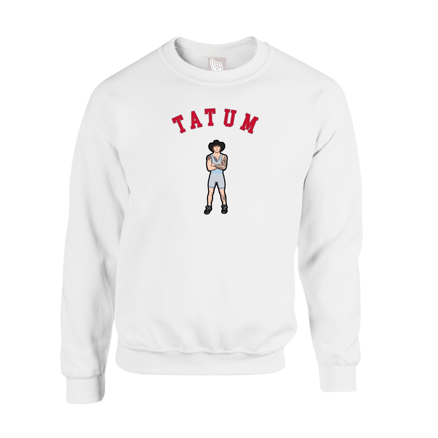 Fleece Crew — Shirsey Arch in White