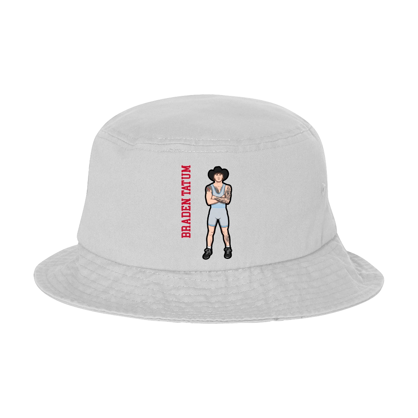 Bucket Cap — Name Vertical in White